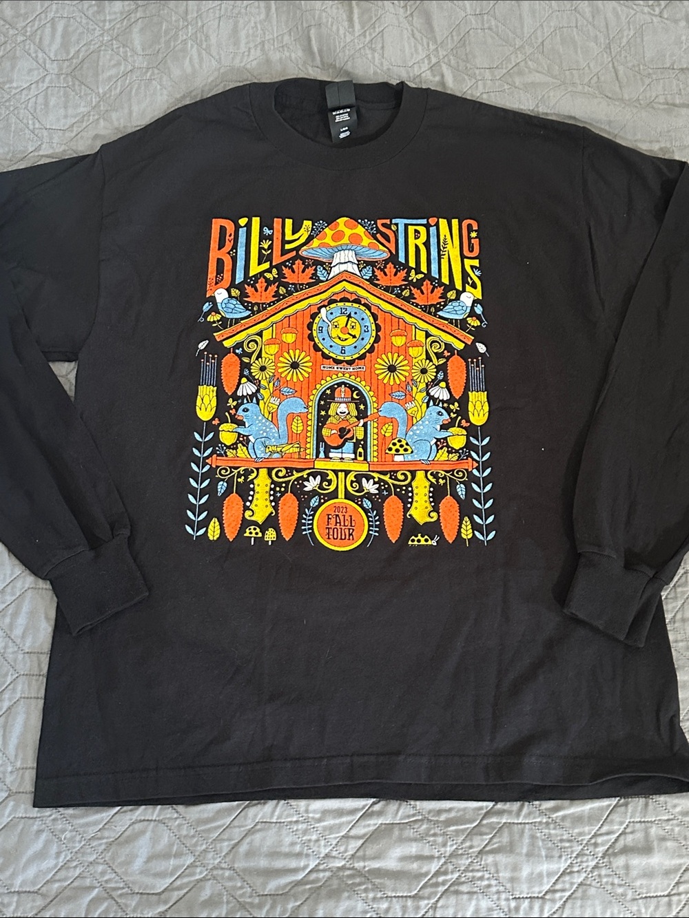 Black Long Sleeve Tour Tee - Fall Tour Graphic